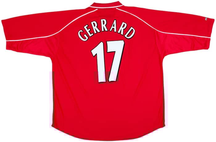 2000-02 Liverpool Home Shirt Gerrard #17 - 8/10 - (XXL)