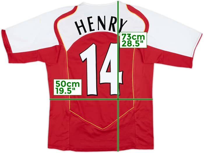 2004-05 Arsenal Home Shirt Henry #14 - 6/10 - (M)
