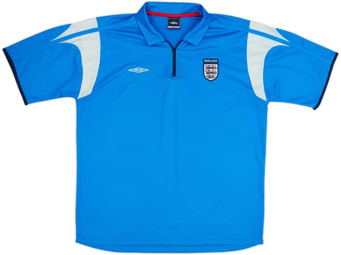 2004-06 England Umbro 1/4 Zip Polo Shirt - 9/10 - (XL)