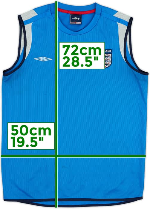 2004-06 England Umbro Training Vest - 7/10 - (M)