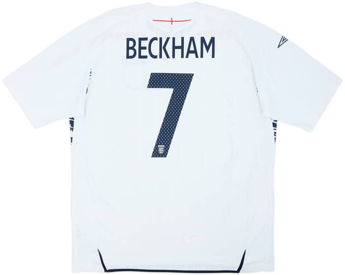2007-09 England Home Shirt Beckham #7 - 5/10 - (XXL)