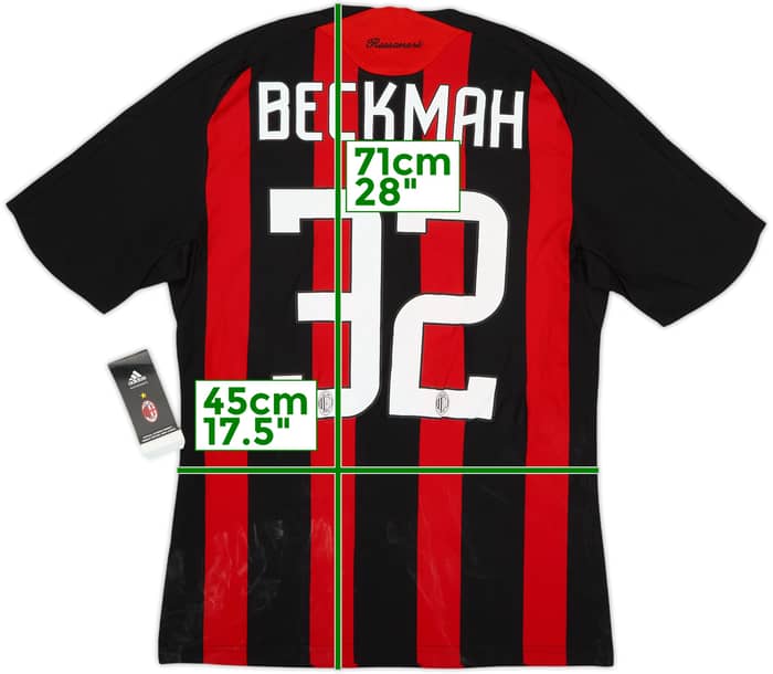 2008-09 AC Milan Home Shirt Beckmah #32 (S)