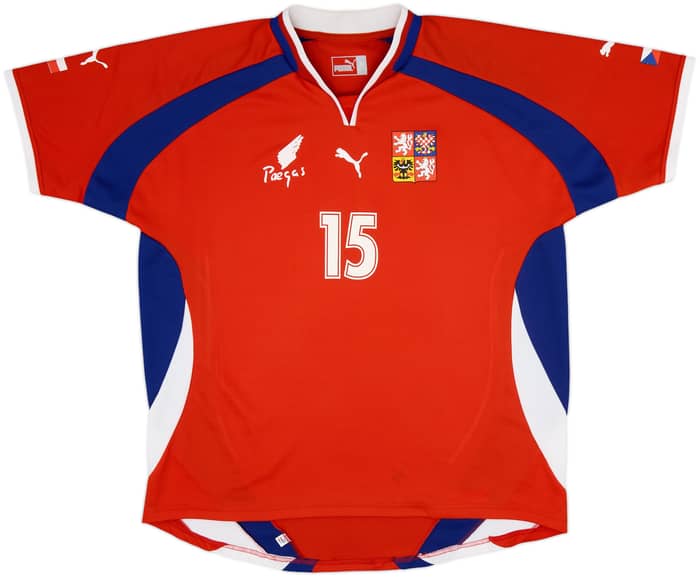 2000-02 Czech Republic Basic Home Shirt #15 - 7/10 - (XL)