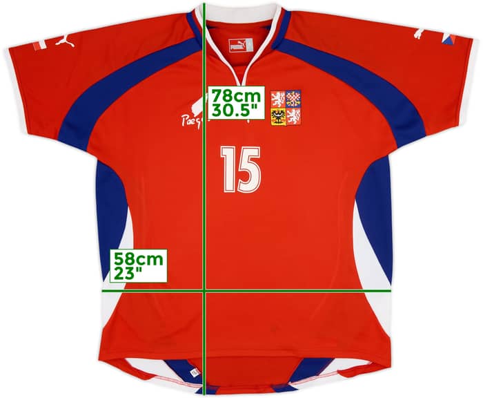 2000-02 Czech Republic Basic Home Shirt #15 - 7/10 - (XL)