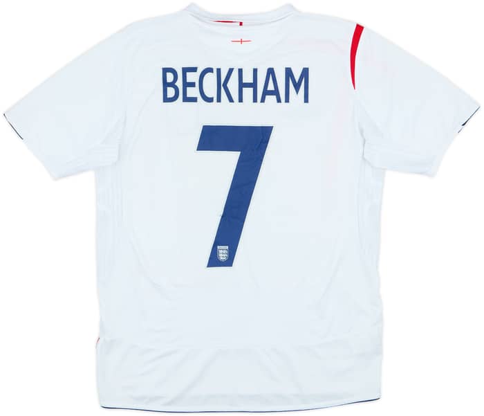 2005-07 England Home Shirt Beckham #7 - 5/10 - (M)