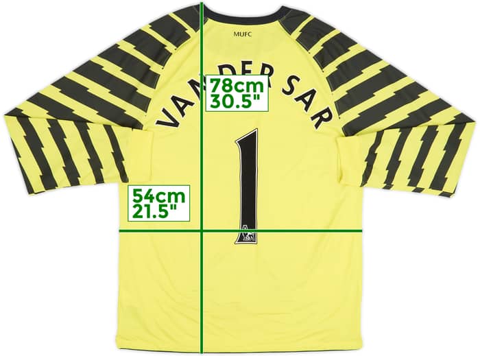 2010-11 Manchester United Yellow GK Shirt Van Der Sar #1 - 6/10 - (L)