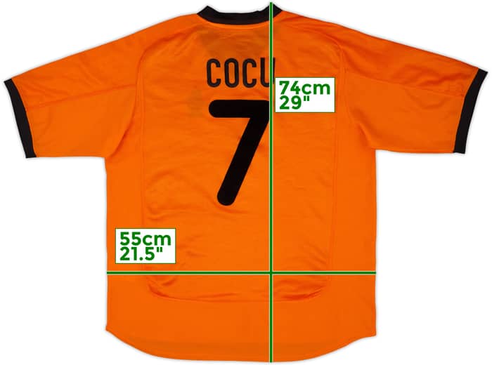 2000-02 Netherlands Home Shirt Cocu #7 - 7/10 - (L)