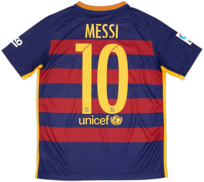 2015-16 Barcelona Home Shirt Messi #10 - 6/10 - (XL.Boys)