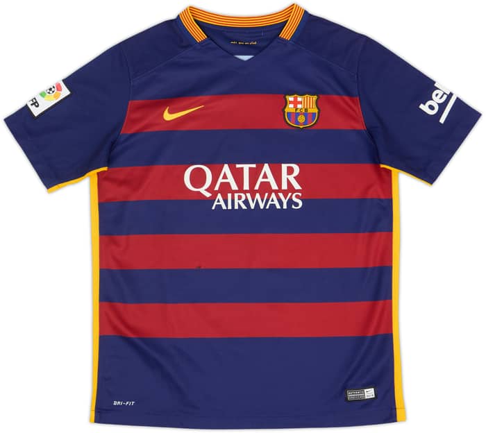 2015-16 Barcelona Home Shirt Messi #10 - 6/10 - (XL.Boys)