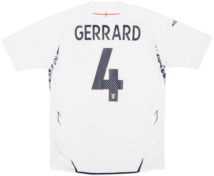 2007-09 England Maillot Domicile Gerrard #4 - 4/10 - (S)