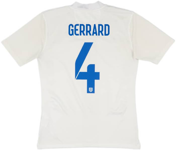 2014-15 England Authentic Home Shirt Gerrard #4 - 4/10 - (L)