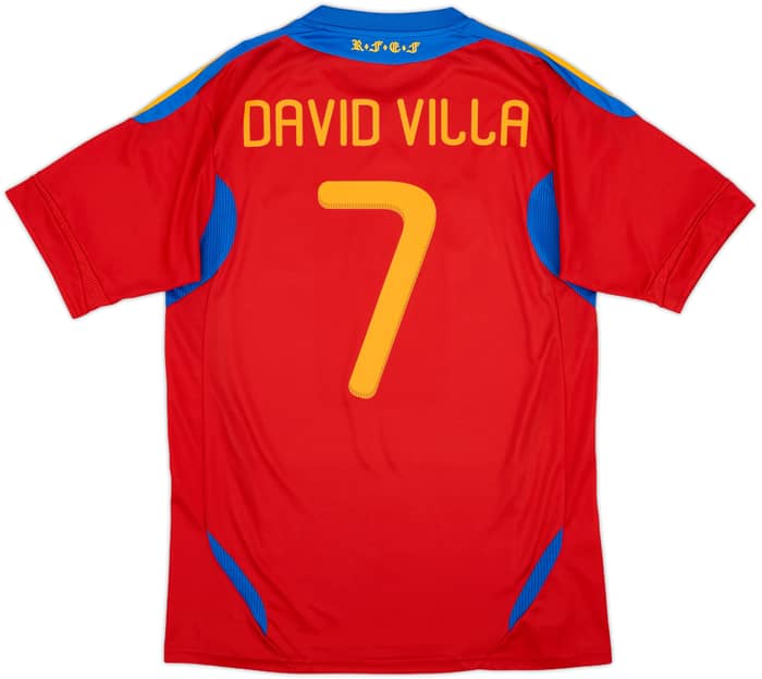 2010-11 Spain Home Shirt David Villa #7 - 9/10 - (M)