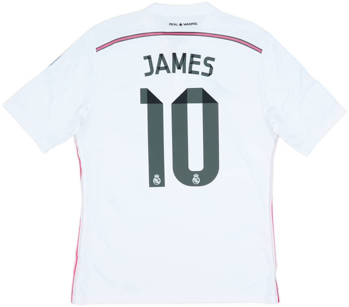 2015-16 Real Madrid Home Shirt James #10 - 6/10 - (L)