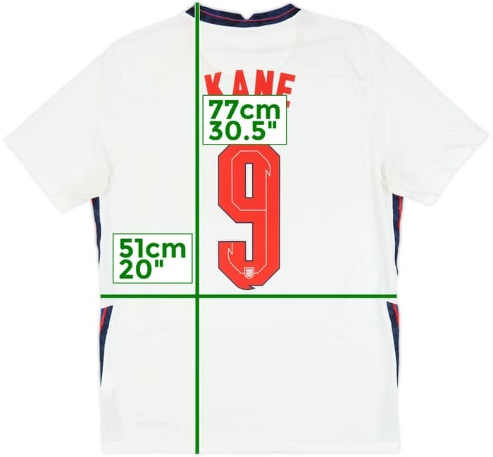 2020-22 England Home Shirt Kane #9 - 7/10 - (L)