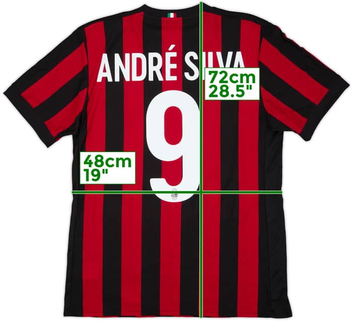 2017-18 AC Milan Shirt Andre Silva #9 - 9/10 - (M)