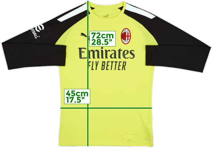 2021-22 AC Milan Puma Training L/S Shirt - 8/10 - (S)
