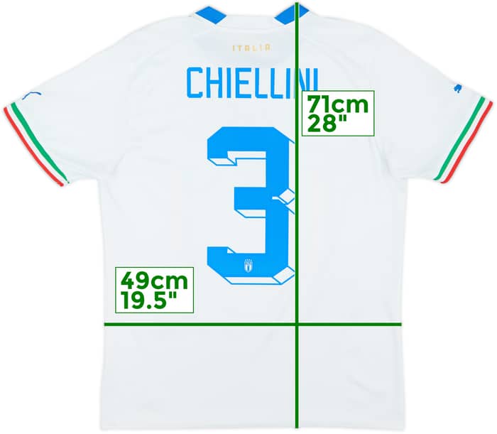 2022-23 Italy Away Shirt Chiellini #3 - 8/10 - (M)