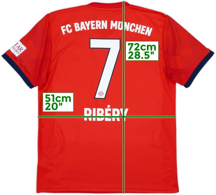 2018-19 Bayern Munich Home Shirt Ribery #7 - 10/10 - (M)