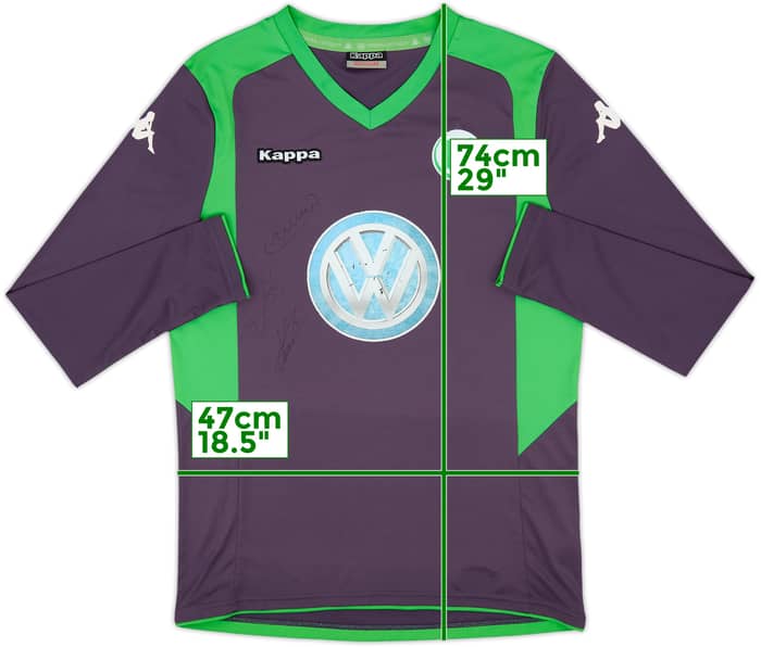 2014-15 Wolfsburg Signed GK Shirt - 4/10 - (M)
