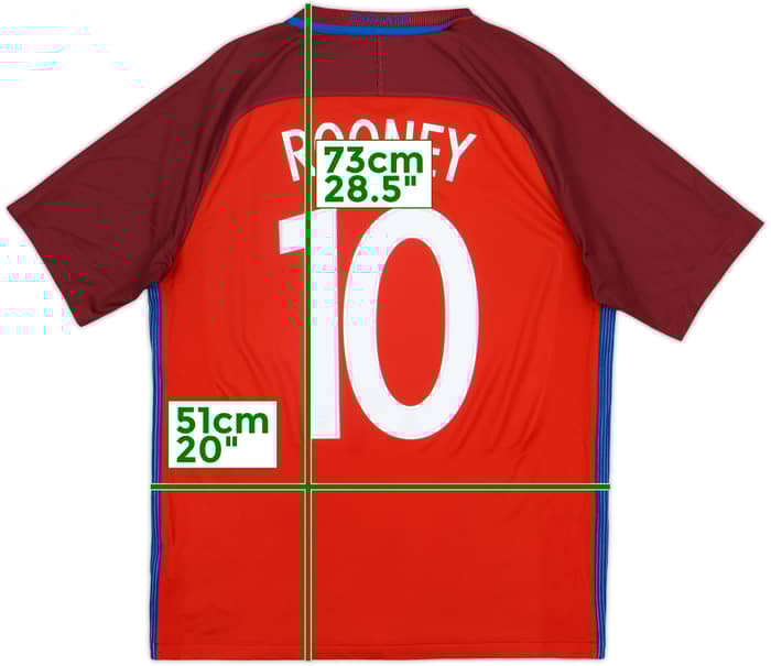 2016-17 England Away Shirt Rooney #10 - 6/10 - (M)