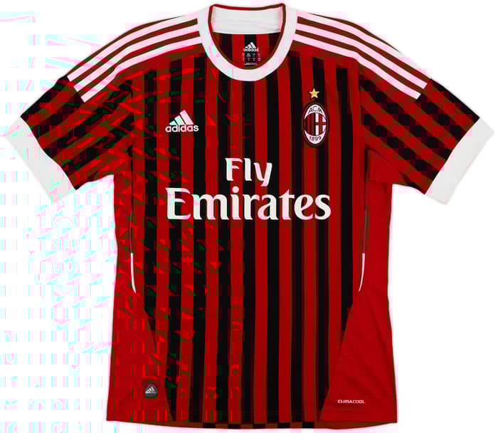 2011-12 AC Milan Home Shirt Ibrahimovic #11 - 9/10 - (S)