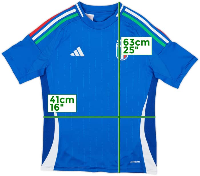 2024-25 Italy Home Shirt - 7/10 - (L.Boys)