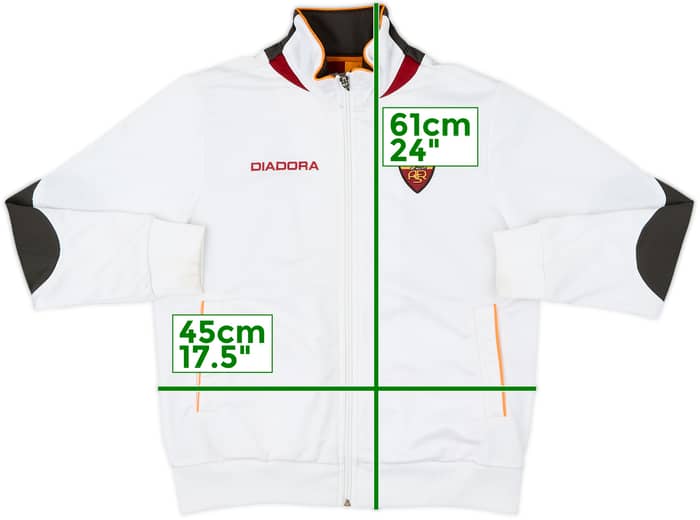 2005-06 Roma Diadora Track Jacket - 8/10 - (L.Boys)