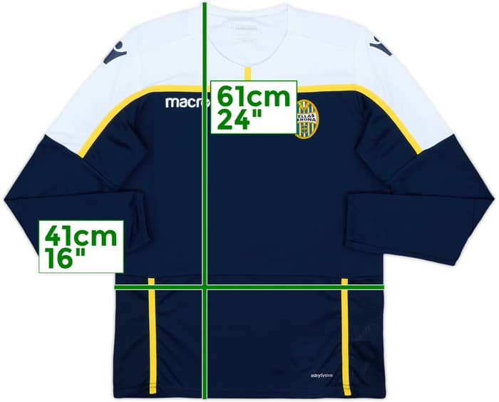 2018-19 Hellas Verona Macron Training L/S Shirt - 8/10 - (L.Boys)