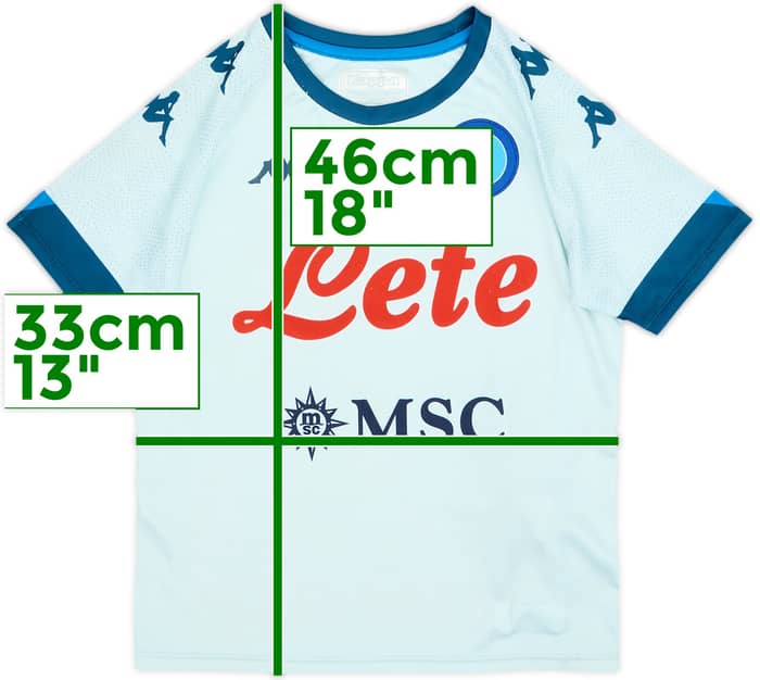 2020-21 Napoli Away Shirt - 7/10 - (5-6 Years)