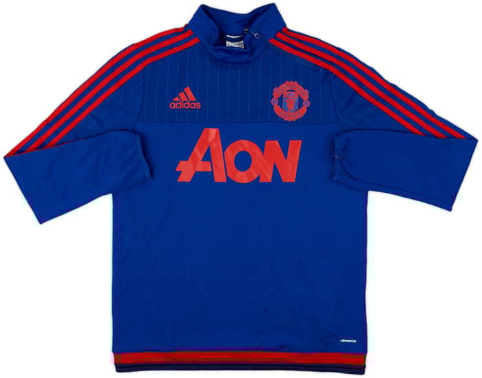2015-16 Manchester United adidas 1/4 Zip Drill Top - 5/10 - (L.Boys)