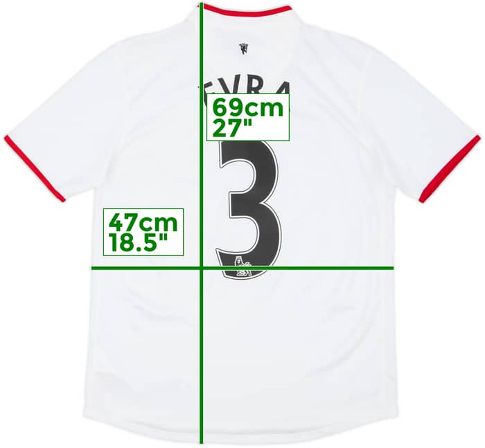 2012-14 Manchester United Away Shirt Evra #3 - 9/10 - (XL.Boys)
