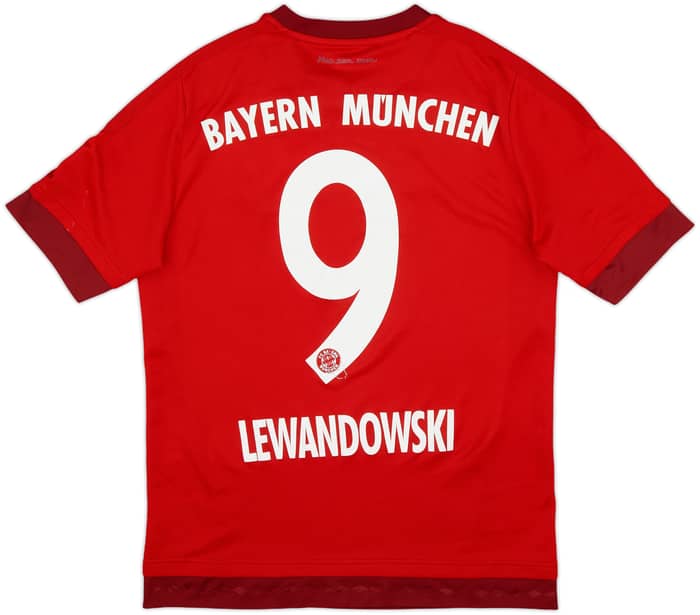 2015-16 Bayern Munich Home Shirt Lewandowski #9 - 5/10 - (XL.Boys)