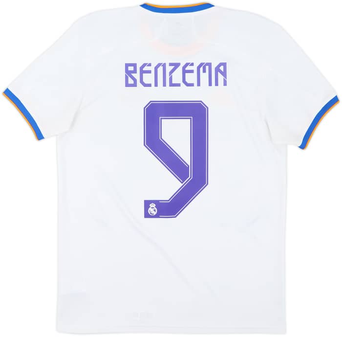 2021-22 Real Madrid Home Shirt Benzema #9 - 7/10 - (M)