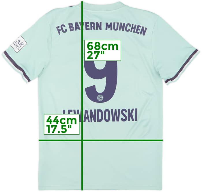 2018-19 Bayern Munich Away Shirt Lewandowski #9 - 8/10 - (S)