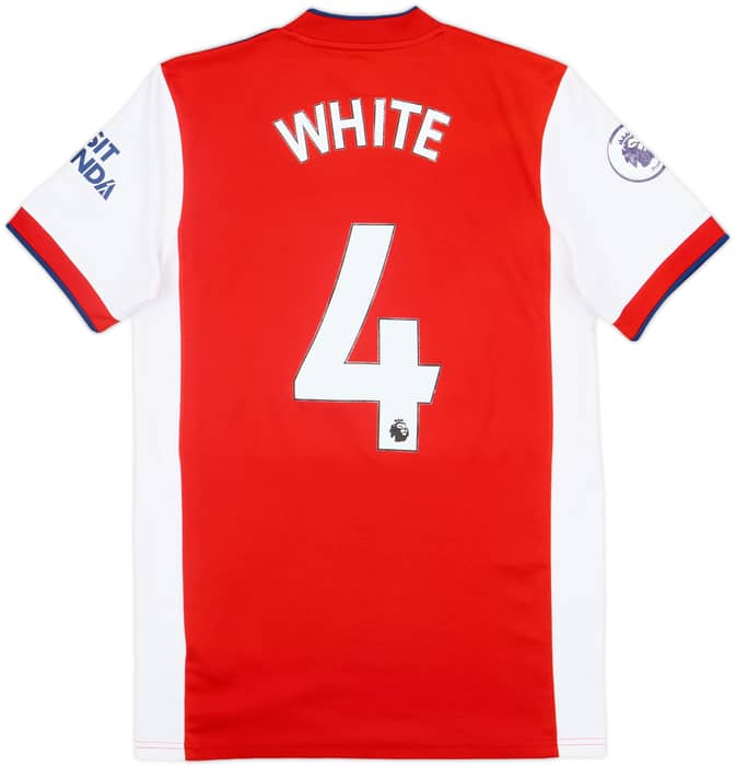 2021-22 Arsenal Home Shirt White #4 - 6/10 - (S)