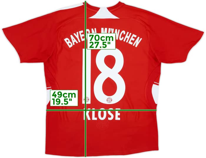 2007-08 Bayern Munich Home Shirt Klose #18 - 7/10 - (L.Boys)