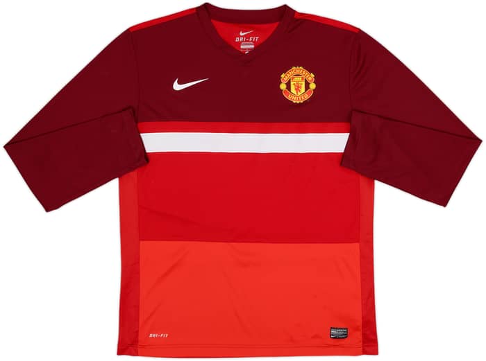 2011-12 Manchester United Nike Training L/S Shirt - 9/10 - (L)