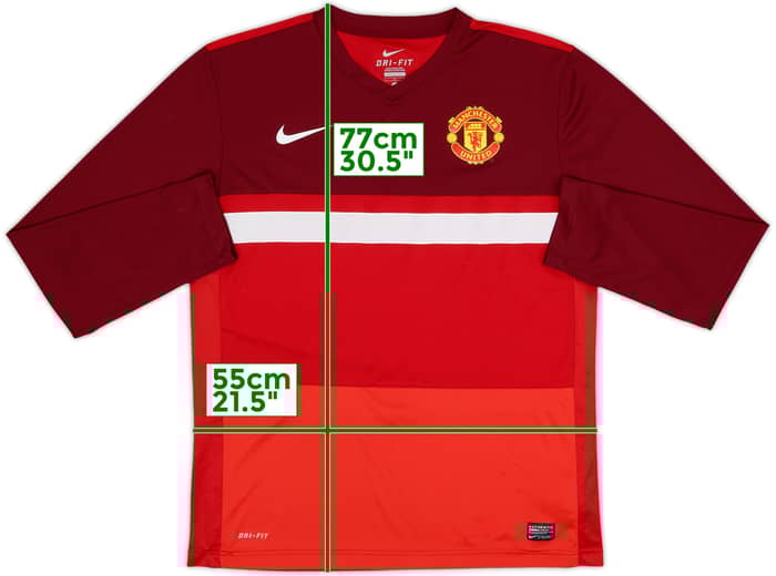 2011-12 Manchester United Nike Training L/S Shirt - 9/10 - (L)