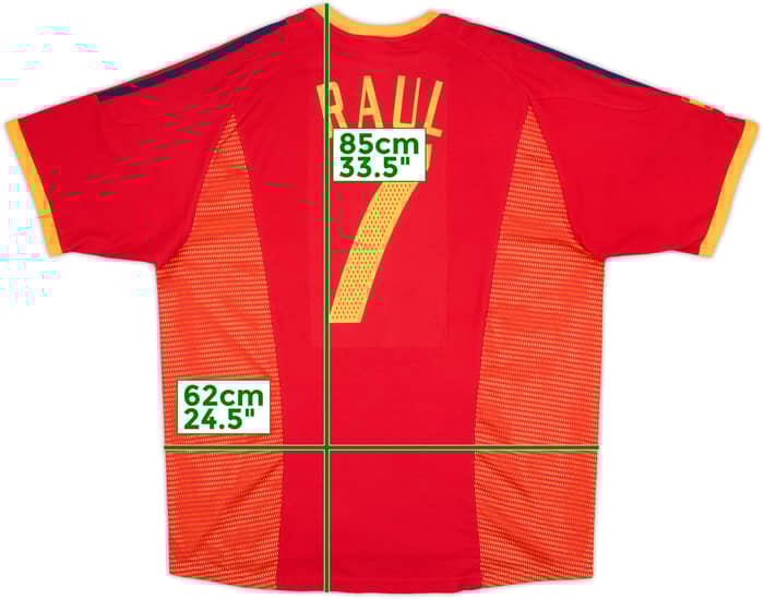 2002-04 Spain Home Shirt Raul #7 - 8/10 - (XL)