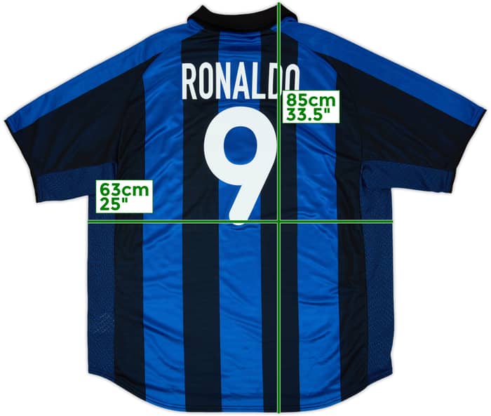 2001-02 Inter Milan Home Shirt Ronaldo #9 - 8/10 - (XXL)