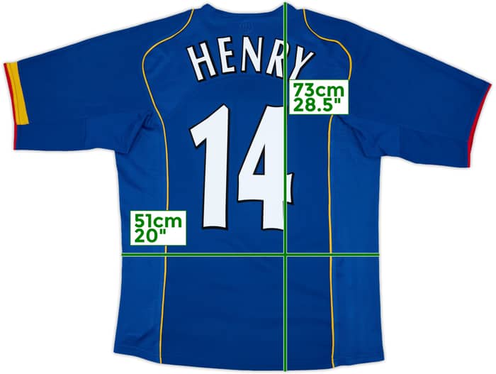 2004-06 Arsenal Away Shirt Henry #14 - 8/10 - (L)