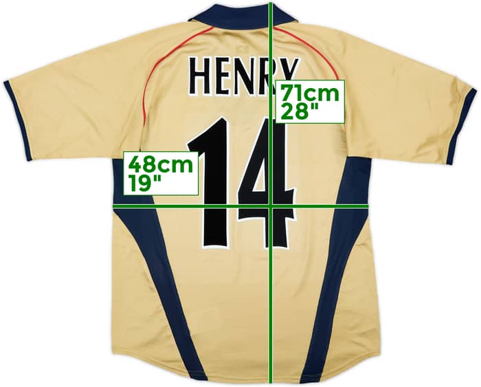 2001-02 Arsenal Away Shirt Henry #14 - 8/10 - (S)
