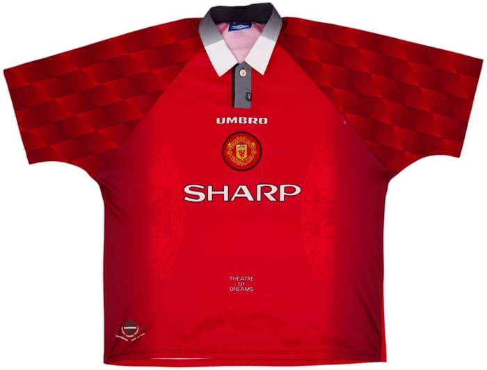 1996-98 Manchester United Home Shirt Cantona #7 - 7/10 - (XXL)