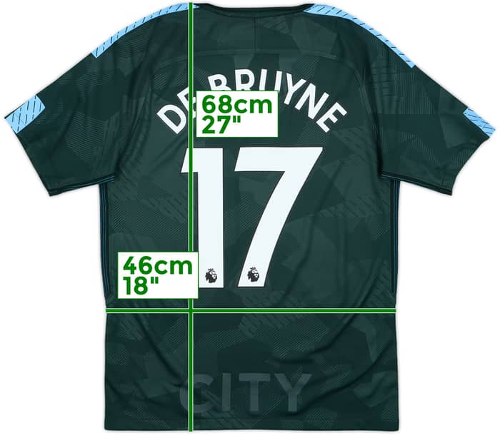 2017-18 Manchester City Third Shirt De Bruyne #17 - 8/10 - (S)