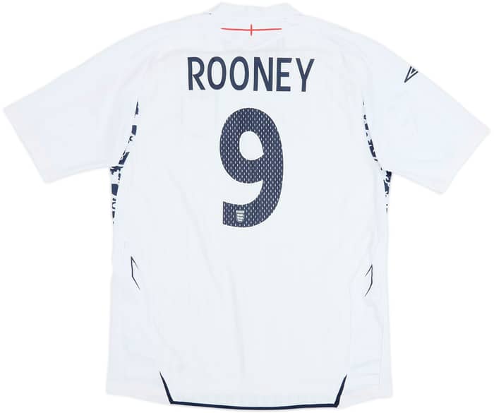 2007-09 England Home Shirt Rooney #9 - 6/10 - (L)