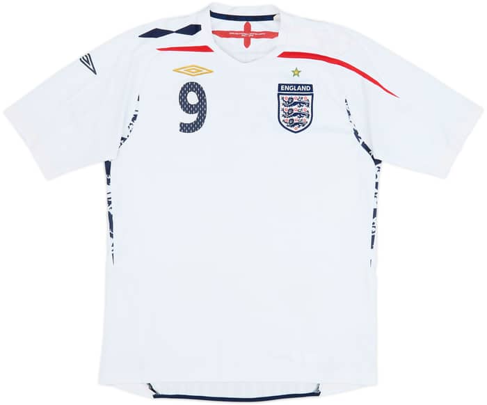 2007-09 England Home Shirt Rooney #9 - 6/10 - (L)