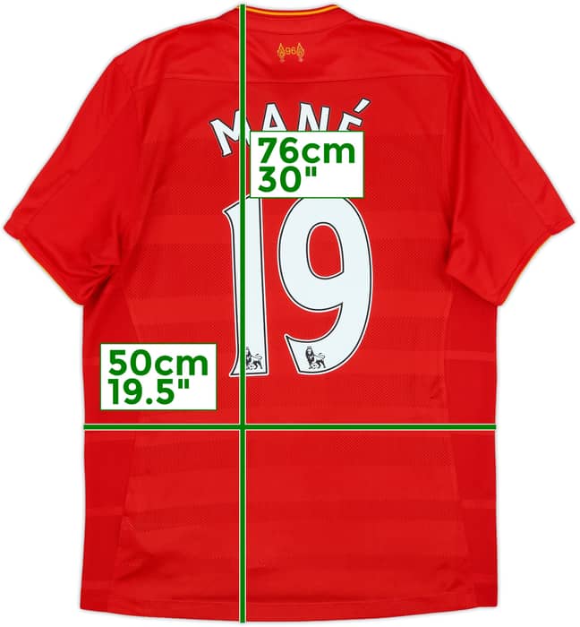 2016-17 Liverpool Home Shirt Mane #19 - 5/10 - (M)
