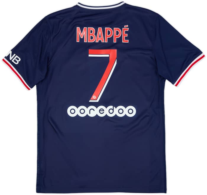 2020-21 Paris Saint-Germain Home Shirt Mbappe #7 - 8/10 - (M)