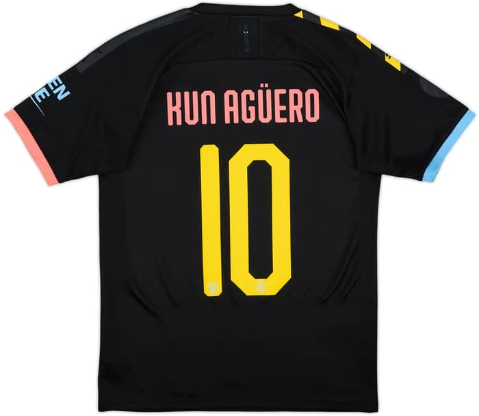2019-20 Manchester City Away Shirt Kun Aguero #10 - 9/10 - (S)