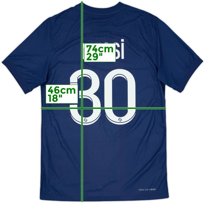 2022-23 Paris Saint-Germain Authentic Home Shirt Messi #30 - 9/10 - (S)